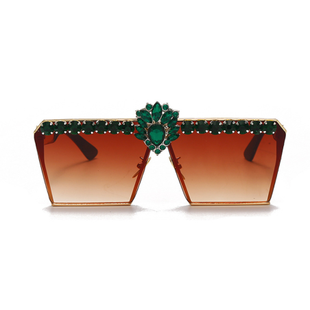 Sunglasses Ladies Fashion Glasses Square Sunglasses Brown UV40